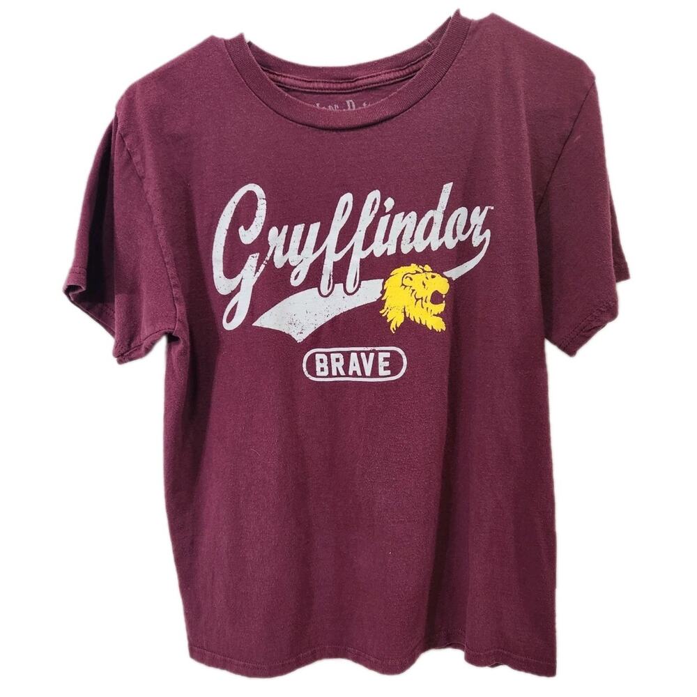 Harry Potter Gryffindor Shirt Youth XL Maroon Brave Lion Graphic Tee Cotton 2018 - Picture 3 of 7